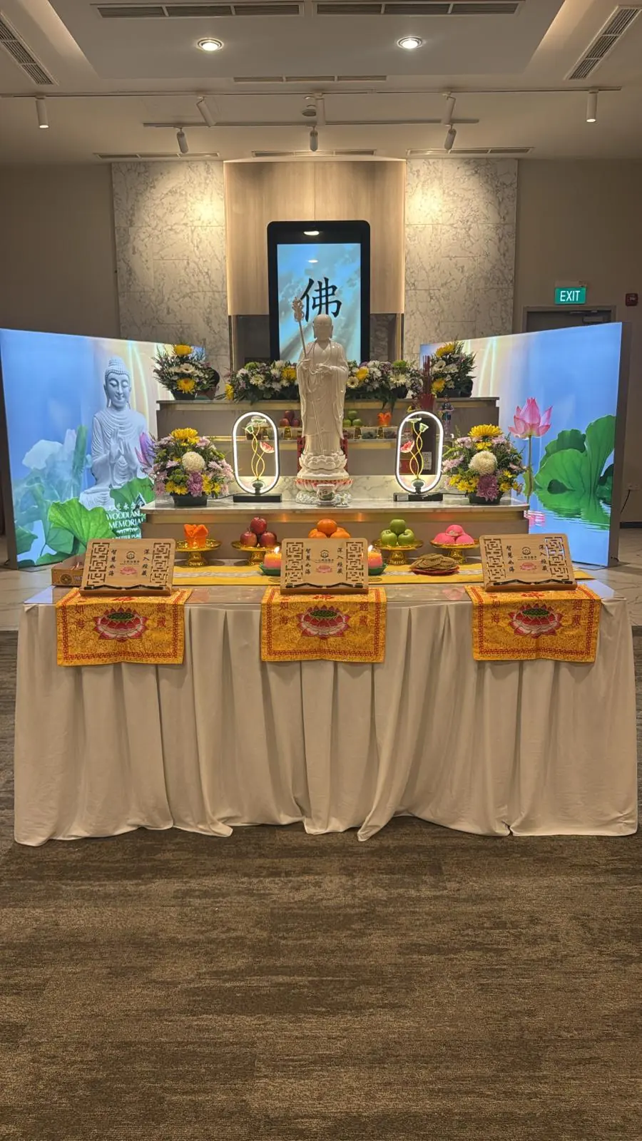 Buddhist funeral parlour setup in Singapore